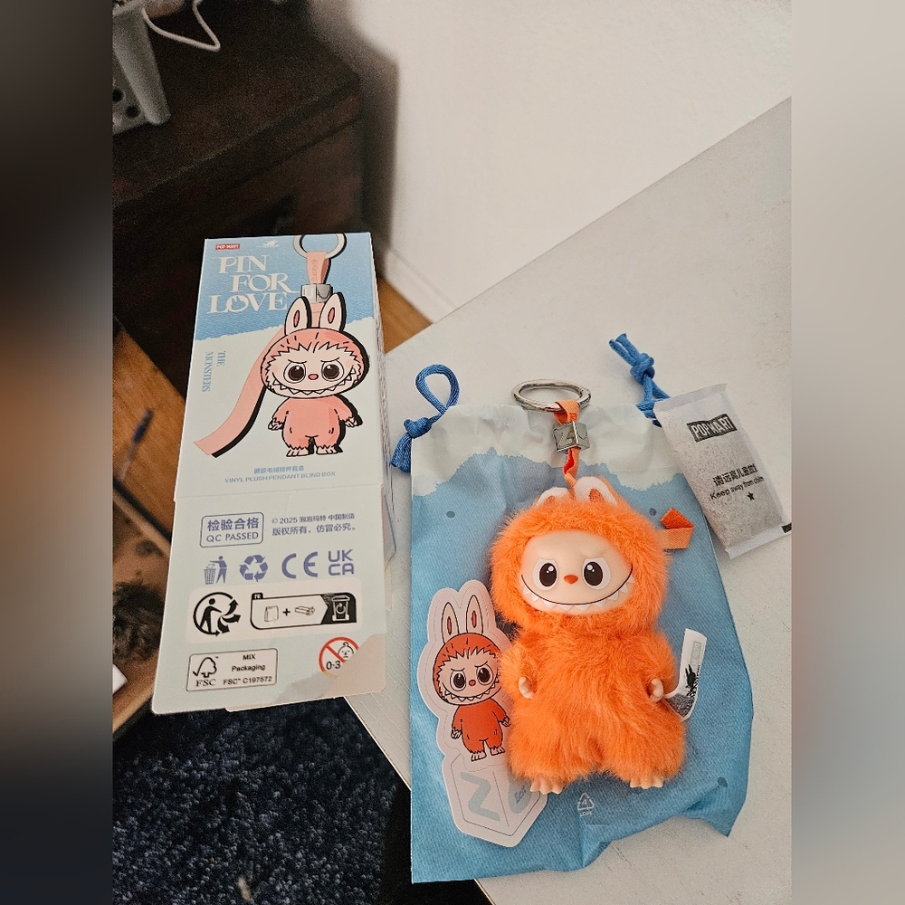 Pin For Love Labubu Keychain By Pop Mart - Letter Z